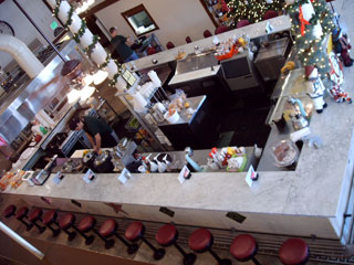 View from above of the historic Star Drug Store counter