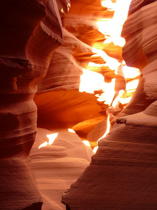 The wonders of sandstone and light at Antelope Canyon