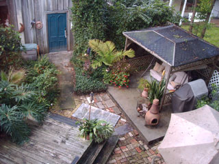 The garden area and patio