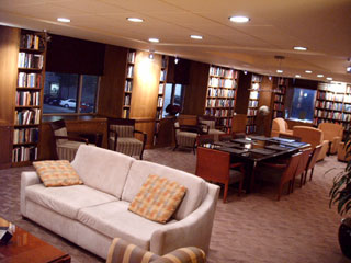 The Magnolia Hotel includes a large library and meeting room, with Internet workstations